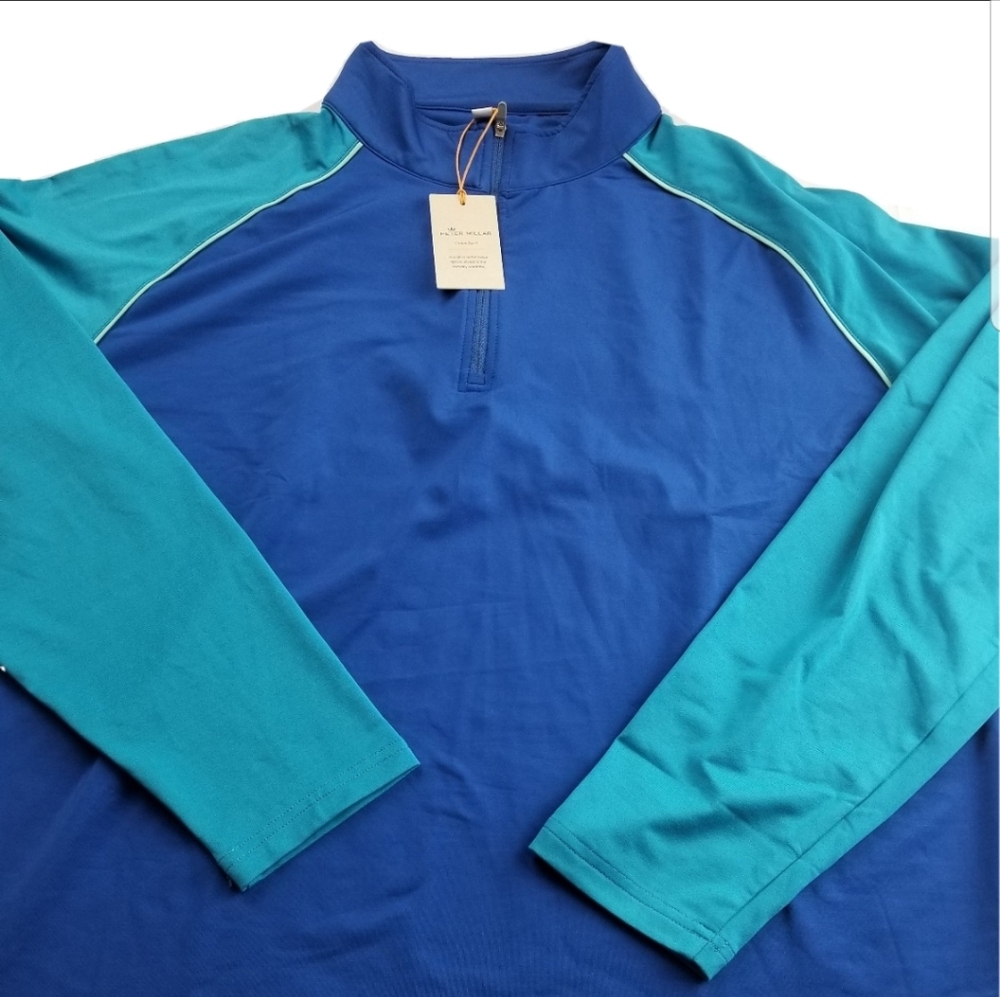 Peter Millar Crown Sport LS 1/4 Zip Mens Large NWT